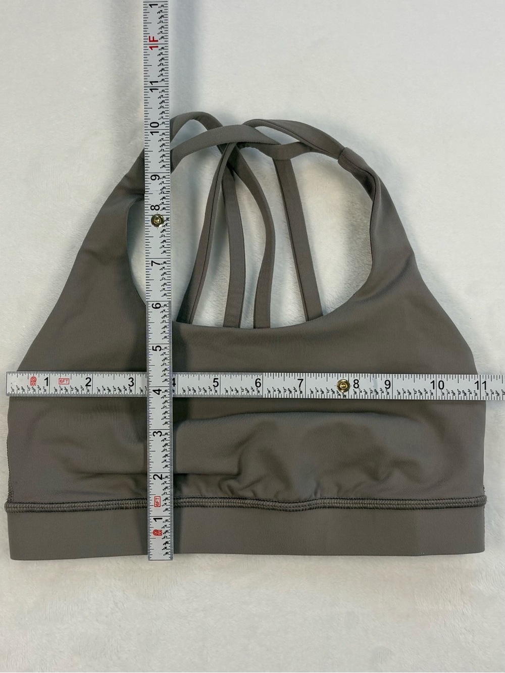 LULULEMON Energy Sports Bra Strappy Cross Back Taupe Size 2 - Picture 7 of 7